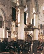WITTE, Emanuel de Interior of a Church Sweden oil painting artist